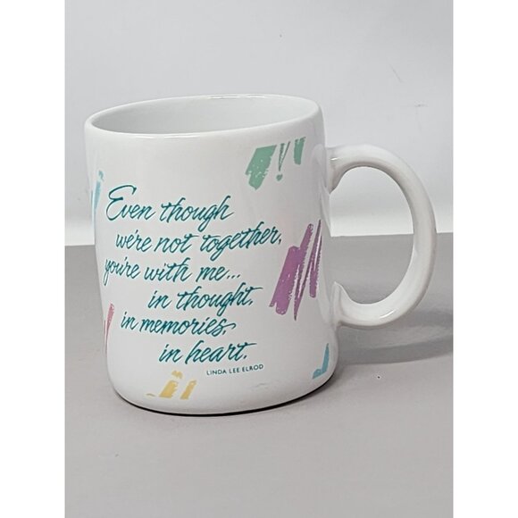 Vintage 1987 Hallmark Mug "Even Though Were Not Together"‎ White Ceramic - Picture 1 of 8